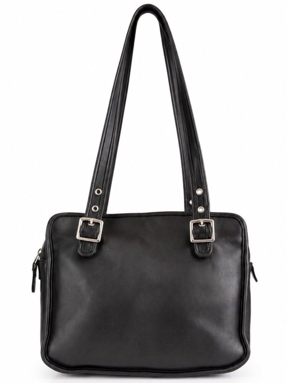 Vintage Coach 9163 Legacy Compartment Tote Black Leather USA 2001